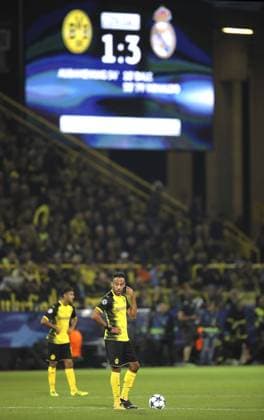Themen der Woche - SPORT Bilder des Tages - SPORT Foto: Enttäuschung bei Pierre Aubameyang ( Borussia ) Fussball - Championsleague am Di. 26.09.2017 2. Spieltag Gruppenphase Borussia Dortmund - Real Madrid 1 - 3