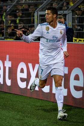 Cristiano Ronaldo (Real Madrid CF 7) beim Torjubel nach dem Treffer zum 3:1 beim Champions League Spiel zwischen Borussia Dortmund und Real Madrid am 26.09.2017, Dortmund Copyright: xSchuelerx xEibnerx-xPressefotox EP_EER