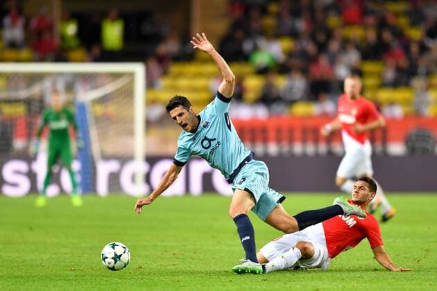 Fußball, CL, AS Monaco - FC Porto 05 Ivan Marcano por 20 RONY LOPES mon FAUTE FOOTBALL Monaco vs Porto Ligue des Champions 26 09 2017 FEP Panoramic 