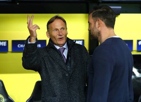 Dienstag 26.09.2017, Saison 2017 2018, UEFA Champions League, 2. Spieltag im Dortmunder Signal Iduna Park, BVB 09 Borussia Dortmund - Real Madrid, Hans-Joachim Watzke (BVB, Vorsitzender der Geschäftsführung) mit Christoph Metzelder, v.l.