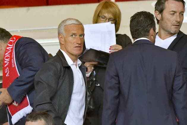Fußball, CL, AS Monaco - FC Porto Didier Deschamps selectioneur de l equipe de france de football ludovic giuly FOOTBALL AS Monaco vs FC Porto Champion s Ligue Monaco 26 09 2017 NorbertScanella Panoramic 