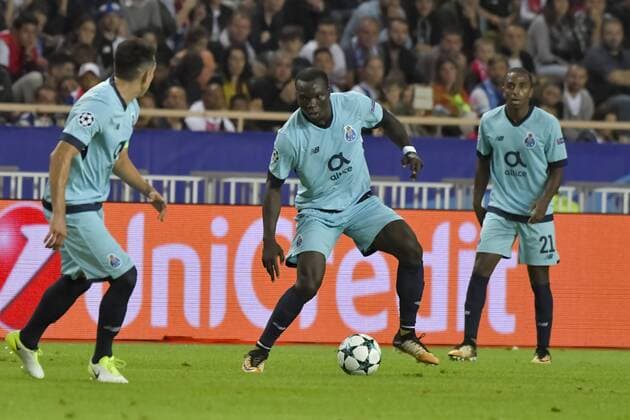Fußball, CL, AS Monaco - FC Porto Moussa Marega FC Porto FOOTBALL AS Monaco vs FC Porto Champion s Ligue Monaco 26 09 2017 NorbertScanella Panoramic 