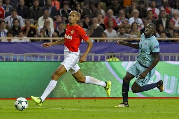 Fußball, CL, AS Monaco - FC Porto Fabinho AS Monaco Mossa Marega FC Porto FOOTBALL AS Monaco vs FC Porto Champion s Ligue Monaco 26 09 2017 NorbertScanella Panoramic 