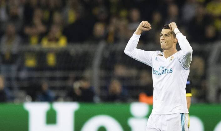 Dortmund, 26.09.2017 Torjubel: Cristiano Ronaldo (Real) Borussia Dortmund - Real Madrid