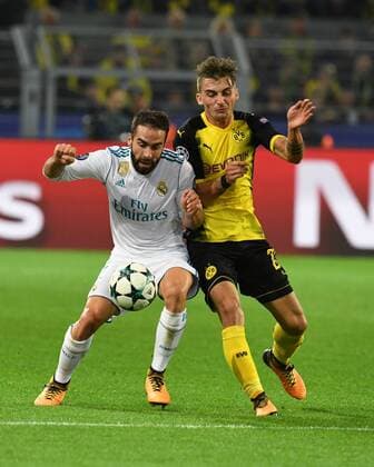 Fussball, UEFA Champions League, Saison 2017 2018, Spieltag 2, Borussia Dortmund vs Real Madrid CF , 26.09.2017, Stadion Dortmund,Dani Carvajal, RealMadrid CF Maximilian Philipp, BVB,