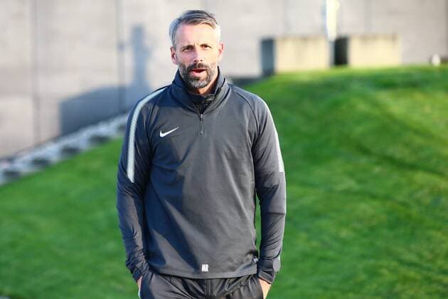 SOCCER - EL, RBS vs Marseille SALZBURG,AUSTRIA,27.SEP.17 - SOCCER - UEFA Europa League, group stage, Red Bull Salzburg vs Olympique Marseille, preview, training RBS. Image shows head coach Marco Rose (RBS). GEPAxpictures xFelixxRoittner