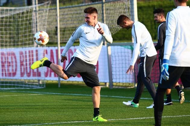 SOCCER - EL, RBS vs Marseille SALZBURG,AUSTRIA,27.SEP.17 - SOCCER - UEFA Europa League, group stage, Red Bull Salzburg vs Olympique Marseille, preview, training RBS. Image shows Patrick Farkas (RBS). GEPAxpictures xFelixxRoittner