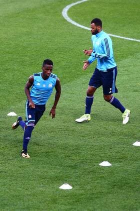 SOCCER - EL, RBS vs Marseille SALZBURG,AUSTRIA,27.SEP.17 - SOCCER - UEFA Europa League, group stage, Red Bull Salzburg vs Olympique Marseille, preview, training Marseille. Image shows Bouna Sarr (Marseille). GEPAxpictures xFelixxRoittner