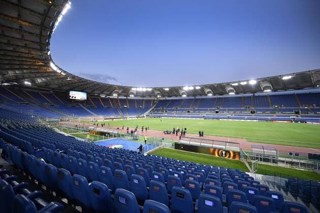 Illustration picture shows Stadio Olimpico during the training session of Belgian first league soccer team Zulte Waregem, in Roma, Italy, Wednesday 27 September 2017. Tomorrow Zulte plays the second game of the group stage (Group K) of the UEFA Europa League competition against Lazio in Roma. YORICKxJANSENS  x05173702x