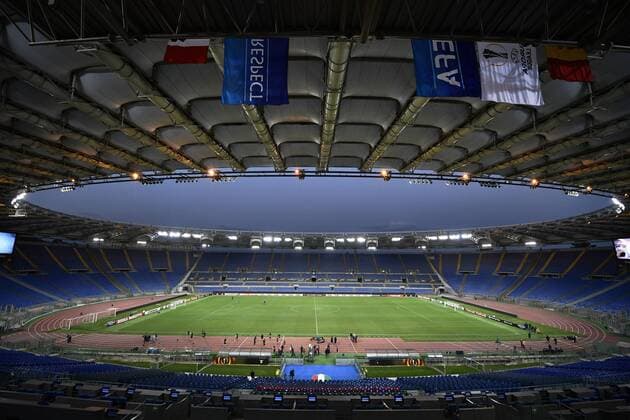Illustration picture shows Stadio Olimpico during the training session of Belgian first league soccer team Zulte Waregem, in Roma, Italy, Wednesday 27 September 2017. Tomorrow Zulte plays the second game of the group stage (Group K) of the UEFA Europa League competition against Lazio in Roma. YORICKxJANSENS  x05173707x