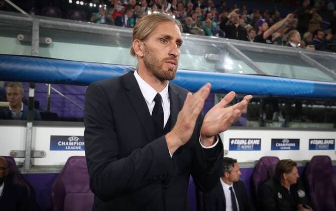 Anderlecht s interim head coach Nicolas Frutos pictured ahead of the second game in the group stage (Group B) of the UEFA Champions League competition between Belgian soccer team RSC Anderlecht and Scottish Celtic FC, Wednesday 27 September 2017 in Brussels. VIRGINIExLEFOUR  x05173734x