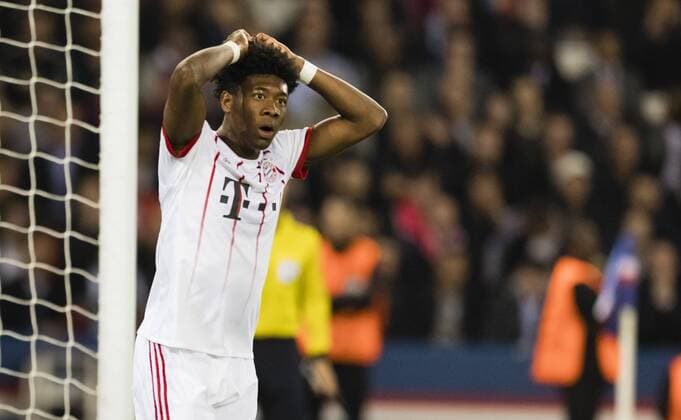 Paris, 27.09.2017 David Alaba (FCB) enttäuscht Paris St. Germain - FC Bayern München