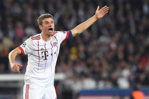 Fußball Champions League Gruppenphase Paris Saint-Germain - Bayern München am 27.09.2017 im Parc des Princes in Paris Thomas Müller ( München ) xRx