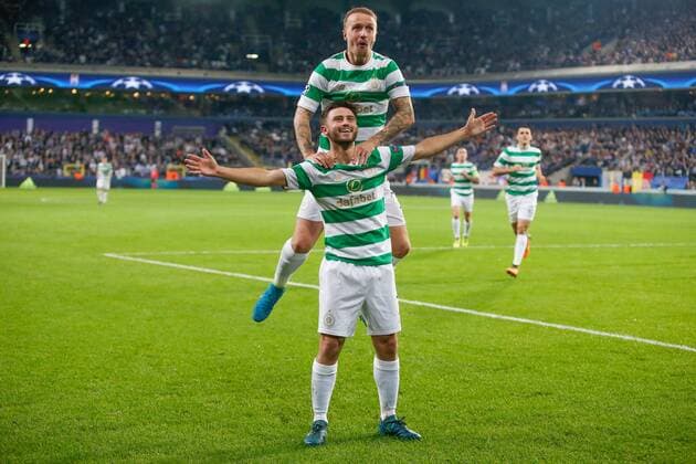 Bilder des Tages - SPORT Celtic s Patrick Roberts celebrates after scoring during the second game in the group stage (Group B) of the UEFA Champions League competition between Belgian soccer team RSC Anderlecht and Scottish Celtic FC, Wednesday 27 September 2017 in Brussels. BRUNOxFAHY  x05173813x