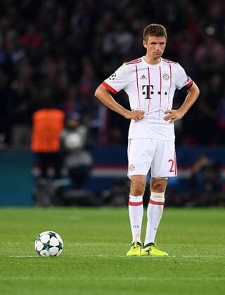 FUSSBALL CHAMPIONS LEAGUE SAISON 2017 2018 GRUPPENPHASE Paris Saint-Germain - FC Bayern Muenchen 27.09.2017 Thomas Mueller (FC Bayern Muenchen) Paris 