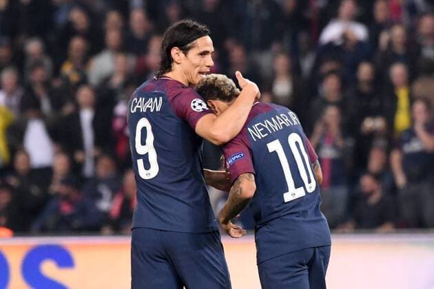 10 NEYMAR JR psg 09 EDINSON CAVANI psg FOOTBALL Paris SG vs Bayern Munich Ligue des Champions 27 09 2017 AnthonyBIBARD FEP Panoramic 