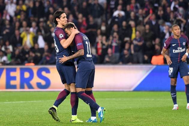 10 NEYMAR JR psg 09 EDINSON CAVANI psg FOOTBALL Paris SG vs Bayern Munich Ligue des Champions 27 09 2017 AnthonyBIBARD FEP Panoramic 
