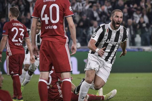 Esultanza Gol Gonzalo Higuain Juventus Goal Celebration Torino 27-09-2017 Allianz Stadium Football Champions League 2017 2018 Juventus - Olympiacos Foto Oneplusnine Insidefoto oneplusnine