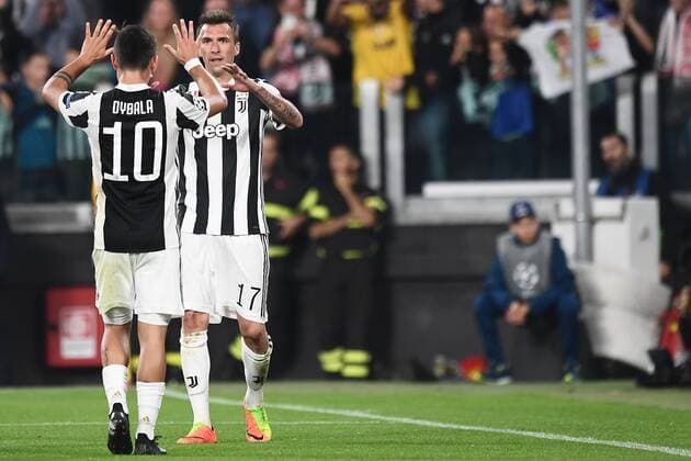 Mg Torino 27 09 2017 - Champions League Juventus-Olympiacos foto Matteo Gribaudi Image nella foto: esultanza gol Mario Mandzukic 