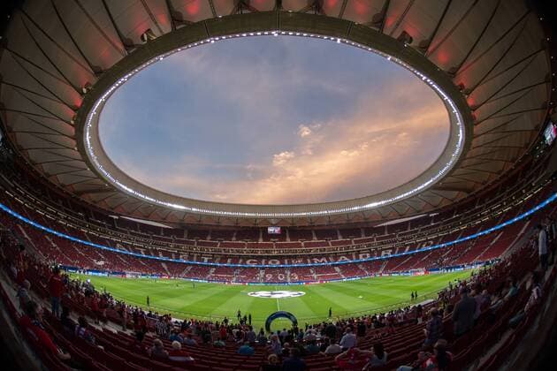 General view of Wanda Metropolitano Stadium before the match between Atletico Madrid and Chelsea in Madrid on September 27th 2017  xAlbaxSanchezx xAFP7x xFootball.xAtleticoxMadridxvxChelsea.xUEFAxChampionsxLeaguex2017 x