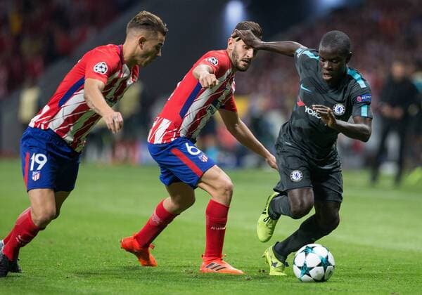 ChelseaÂ s midfielder NÂ Golo Kante during the UEFA Champions League group C match between Atletico Madrid and Chelsea played at the Wanda Metropolitano Stadium in Madrid on September 27th 2017  xAlbaxSanchezx xAFP7x xFootball.xAtleticoxMadridxvxChelsea.xUEFAxChampionsxLeaguex2017 x