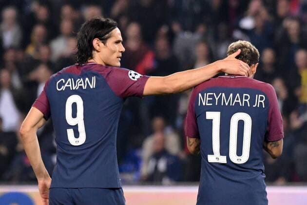 10 NEYMAR JR psg 09 EDINSON CAVANI psg FOOTBALL Paris SG vs Bayern Munich Ligue des Champions 27 09 2017 AnthonyBIBARD FEP Panoramic 