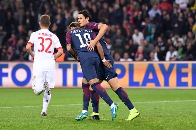 10 NEYMAR JR psg 09 EDINSON CAVANI psg FOOTBALL Paris SG vs Bayern Munich Ligue des Champions 27 09 2017 AnthonyBIBARD FEP Panoramic 