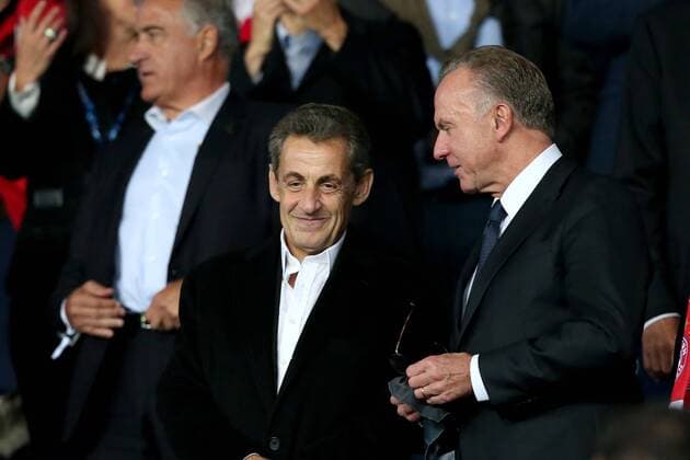Nicolas Sarkozy Vorstandsvorsitzender Karl-Heinz Rummenigge (FC Bayern Muenchen), Paris Saint-Germain vs. FC Bayern Muenchen, Champions League, Fussball, 27.09.2017, Paris Copyright: xLanger Eibner-Pressefotox EP_HLR