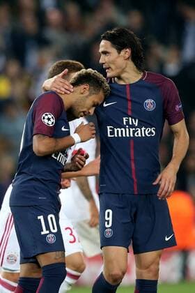 Neymar ( Paris Saint-Germain 10 ) Edinson Cavani ( Paris Saint-Germain 9 ), Paris Saint-Germain vs. FC Bayern Muenchen, Champions League, Fussball, 27.09.2017, Paris Copyright: xLanger Eibner-Pressefotox EP_HLR