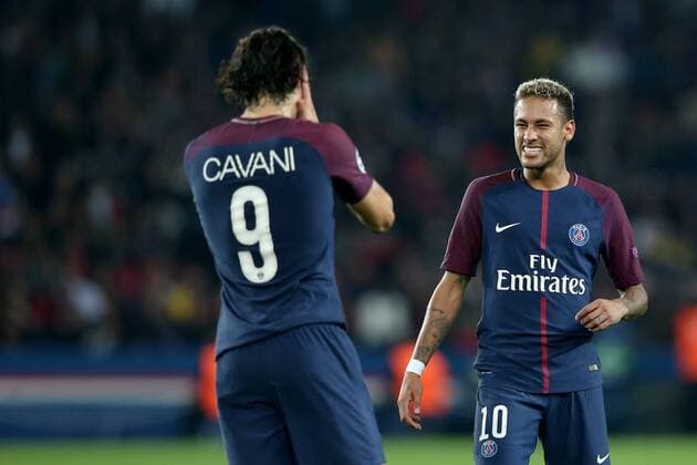 Bilder des Tages - SPORT Edinson Cavani ( Paris Saint-Germain 9 ) Neymar ( Paris Saint-Germain 10 ), Paris Saint-Germain vs. FC Bayern Muenchen, Champions League, Fussball, 27.09.2017, Paris Copyright: xLanger Eibner-Pressefotox EP_HLR