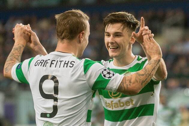Belgium , Brussels , Sep 27 , 2017 - Second game in the group stage ( Group B ) of the UEFA Champions League competition between Belgian soccer team RSC Anderlecht and Scottish Celtic FC - Leigh GRIFFITHS & Kieran TIERNEY Copyright Danny Gys Reporters xxGYS 