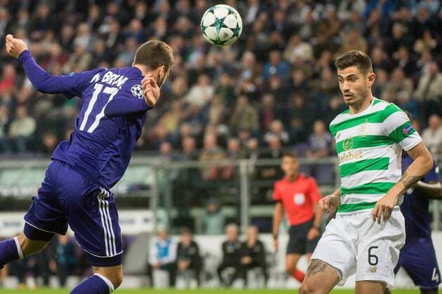 Belgium , Brussels , Sep 27 , 2017 - Second game in the group stage ( Group B ) of the UEFA Champions League competition between Belgian soccer team RSC Anderlecht and Scottish Celtic FC - Massimo BRUNO & Nir BITTON Copyright Danny Gys Reporters xxGYS 
