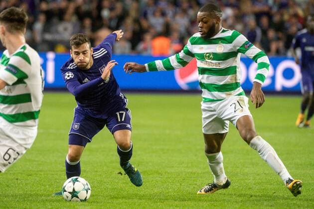 Belgium , Brussels , Sep 27 , 2017 - Second game in the group stage ( Group B ) of the UEFA Champions League competition between Belgian soccer team RSC Anderlecht and Scottish Celtic FC - Massimo BRUNO & Olivier NTCHAM Copyright Danny Gys Reporters xxGYS 
