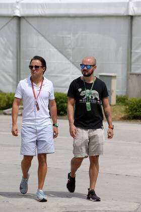 28.09.2017 - Felipe Massa (BRA) Williams FW40 and his brither Dudu Massa (BRA) Malaysian Grand Prix, Sepang 28 September - 1 October 2017 28.09.2017 - Felipe Massa (BRA) Williams FW40 and his brither Dudu Massa (BRA) 
