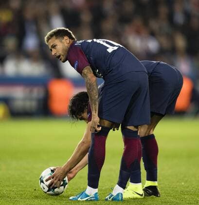 Paris, 27.09.2017 Neymar (PSG) und Edinson Cavani (PSG) Paris St. Germain - FC Bayern München