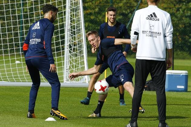 Robert Beric forward of RSC Anderlecht pictured during the closed training session of Rsc Anderlecht in Neerpede , Belgium FOOTBALL : RSC Anderlecht - Entrainement - 28 09 2017 PhotoNews Panoramic 