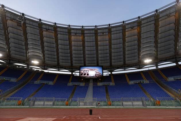 The empty stands. The match is played without spectators due to racist chants of Lazio fans during a match against Sparta Praga in 2016 . La gara si gioca a porte chiuse a causa di cori razzisti dei tifosi della lazio durante l incontro contro lo Sparta Praga del 2016 Roma 28-09-2017 Stadio Olimpico Football Europa League 2017 2018 Group K Lazio - Zulte Waregem Foto Giampiero Sposito Insidefoto Insidefoto