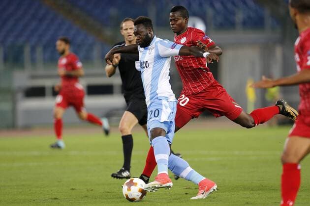 Felipe Caicedo Lazio, Idrissa Doumbia Waregem Roma 28-09-2017 Stadio Olimpico Football Europa League 2017 2018 Group K Lazio - Zulte Waregem Foto Giampiero Sposito Insidefoto Insidefoto