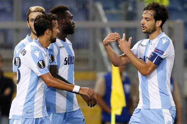 Esultanza Gol Felipe Caicedo Lazio Goal celebration Roma 28-09-2017 Stadio Olimpico Football Europa League 2017 2018 Group K Lazio - Zulte Waregem Foto Giampiero Sposito Insidefoto Insidefoto