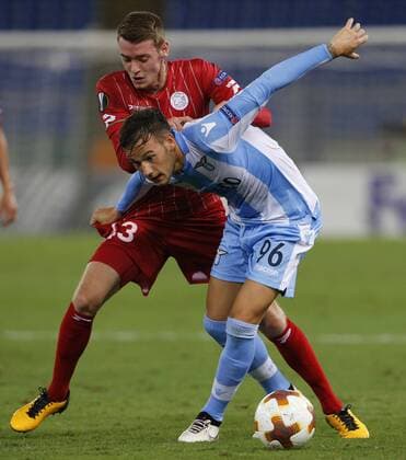 Alessandro Murgia Lazio, Sander Coopman Waregem Roma 28-09-2017 Stadio Olimpico Football Europa League 2017 2018 Group K Lazio - Zulte Waregem Foto Giampiero Sposito Insidefoto Insidefoto