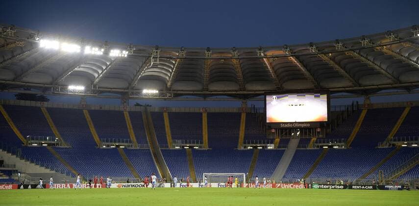 Bilder des Tages - SPORT Illustration picture shows Lazio s Stadio Olimpico stadium during a soccer game between Italian club Societa Sportiva Lazio and Belgian team SV Zulte Waregem, in Roma, Italy, Thursday 28 September 2017, the second game of the group stage (Group K) of the UEFA Europa League competition. YORICKxJANSENS  x05174205x