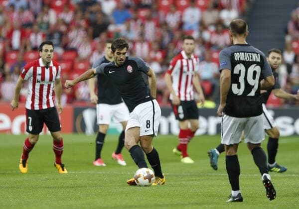 DAVID S BUSTAMANTE 28 09 2017 BILBAO PAIS VASCO Partido de la Jornada 2 de la UEFA Europa League disputado entre el Athletic de Bilbao y el FC Zorya Luhansk en el Estadio San Mames de Bilbao Ihor Kharatin  xDAVIDxS.xBUSTAMANTEx xx