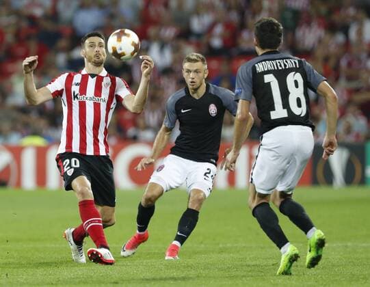 DAVID S BUSTAMANTE 28 09 2017 BILBAO PAIS VASCO Partido de la Jornada 2 de la UEFA Europa League disputado entre el Athletic de Bilbao y el FC Zorya Luhansk en el Estadio San Mames de Bilbao Aritz Aduriz Zubeldia  xDAVIDxS.xBUSTAMANTEx xx
