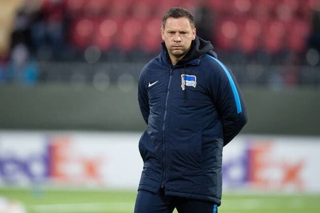 170928 Hertha Berlin?s Tränare Pal Dardai under fotbollsmatchen i Europa League mellan Östersund och Hertha Berlin den 28 september 2017 i Östersund.  Copyright: TOBIASxNYKÄNEN BB170928TN052
