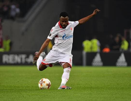 28.09.2017, xjpx, Fussball Europa League, 1.FC Koeln - Roter Stern Belgrad, emspor v.l. Guelor Kanga (Belgrad) Koeln