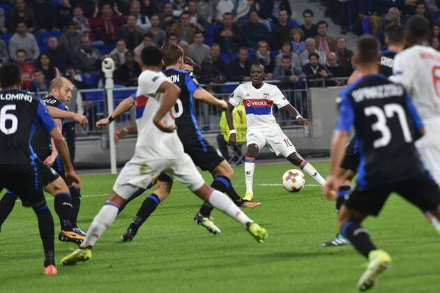 Bertrand Traore lyon FOOTBALL Lyon vs Atalanta Bergame Ligue Europa Phase de goupe 28 09 2017 FredericChambert Panoramic 