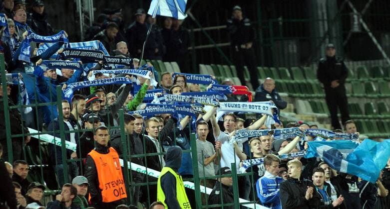 Bilder des Tages - SPORT 28.09.2017 Razgrad(Bulgaria) PFC Ludogorets-TSG 1899 Hoffenheim Europa League men s football TSG 1899 Hoffenheim fans : 