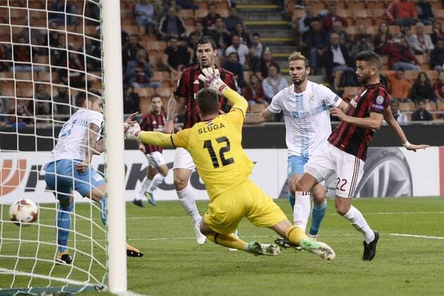 Db Milano 28 09 2017 - Europa League Milan-Rijeka foto Daniele Buffa Image nella foto: gol Mateo Musacchio 