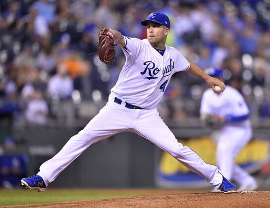 September 28, 2017 - Kansas City, MO, USA - Kansas City Royals starting pitcher Danny Duffy throws in the first inning against the Detroit Tigers at Kauffman Stadium in Kansas City, Mo., on Thursday, Sept. 28, 2017. Detroit at Kansas City - ZUMAm67_ 20170928_zaf_m67_028 Copyright: xJohnxSleezerx