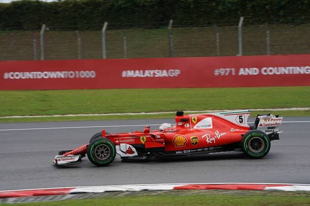 29.09.2017 - Free Practice 1, Sebastian Vettel (GER) Scuderia Ferrari SF70H Malaysian Grand Prix, Sepang 28 September - 1 October 2017 29.09.2017 - Free Practice 1, Sebastian Vettel (GER) Scuderia Ferrari SF70H 